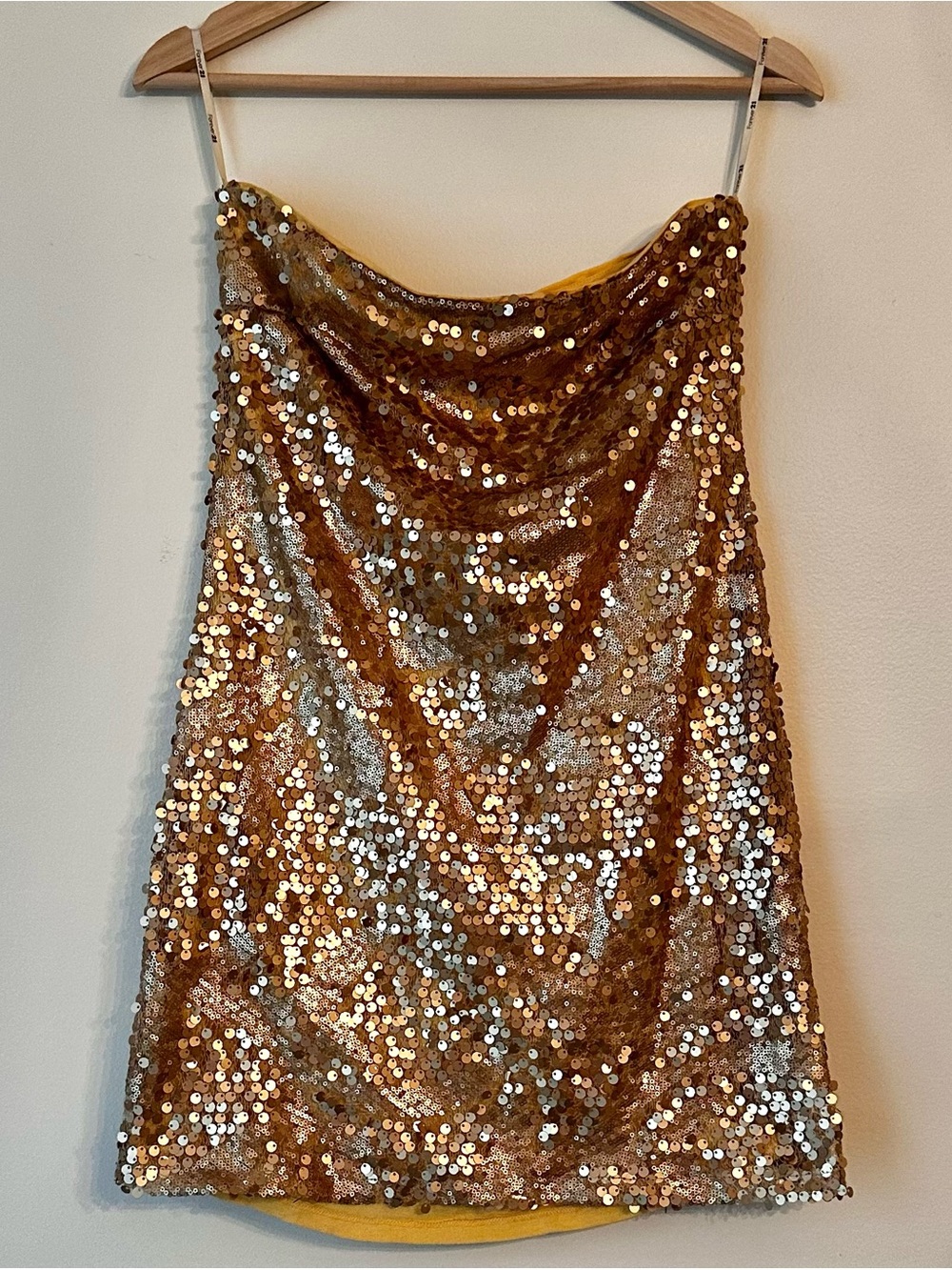 Gold Sequin Mini Dress